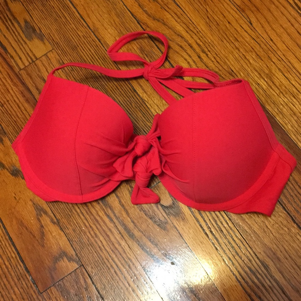 Aerie red swimwear bikini top